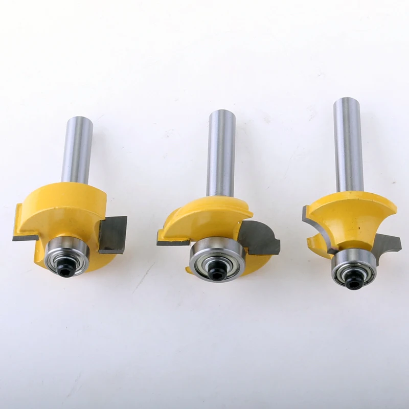 Imagem -04 - Chwjw-shank Porta de Vidro Router Bits Conjunto de Talão Redondo Cortador Tenon para Ferramentas de Madeira Pcs mm