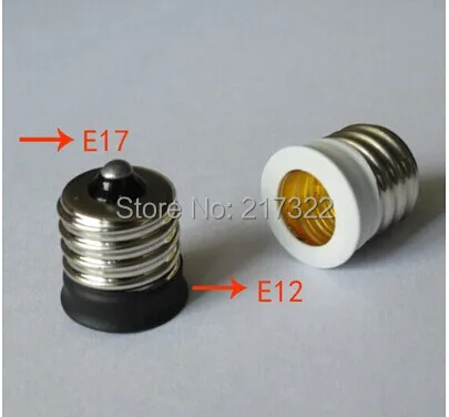 

500PCS E17 TO E12 adapter Conversion socket High quality material fireproof material E12 socket adapter Lamp holder