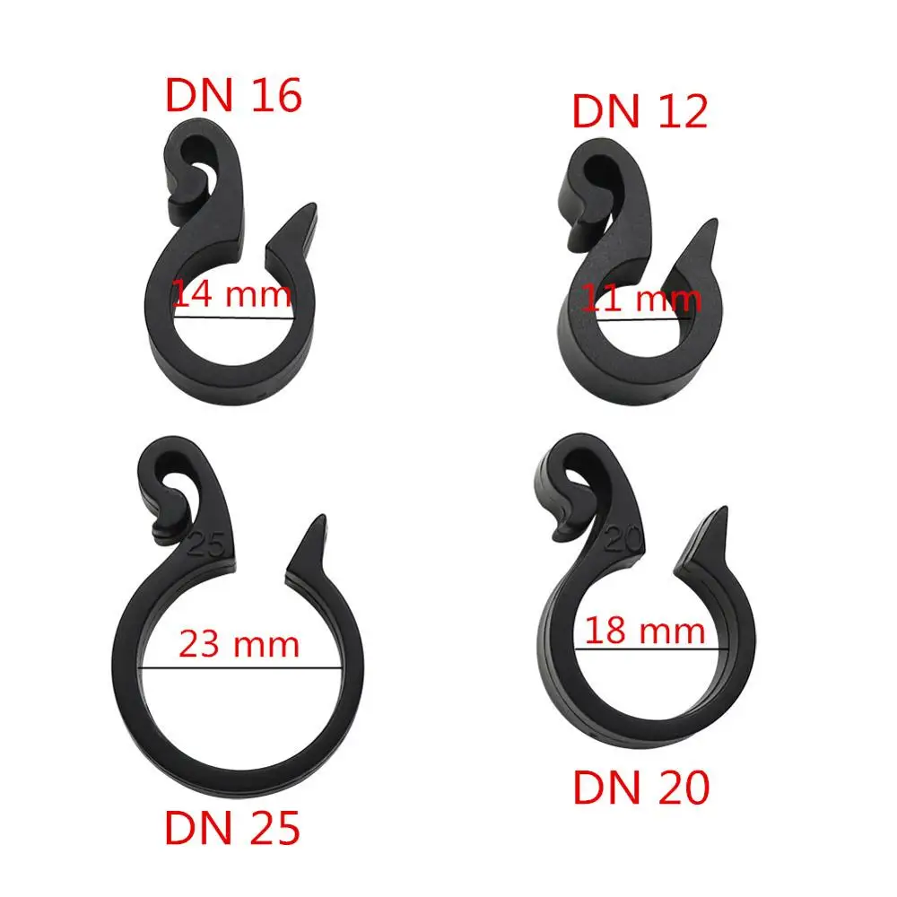 10Pcs Garden Pipe Connection Fastening Clips DN12 DN16 DN20 DN25 Pipe Plastic Fastener Buckles Irrigation Hose Tightening Tool