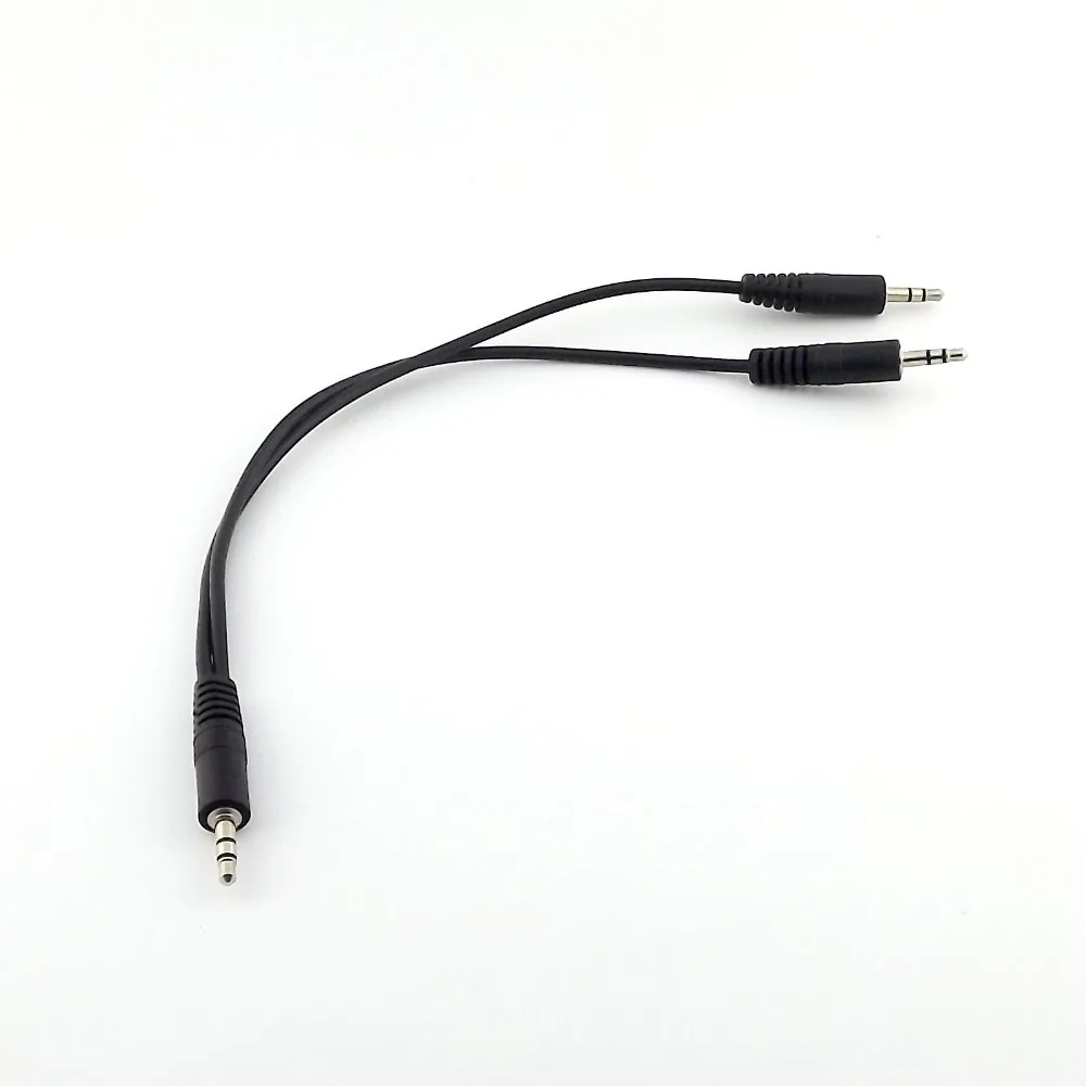 

10pcs 3.5mm Male Plug To 2x 1/8" Male Y Splitter Stereo Headphone Earphone Audio Cable 28cm