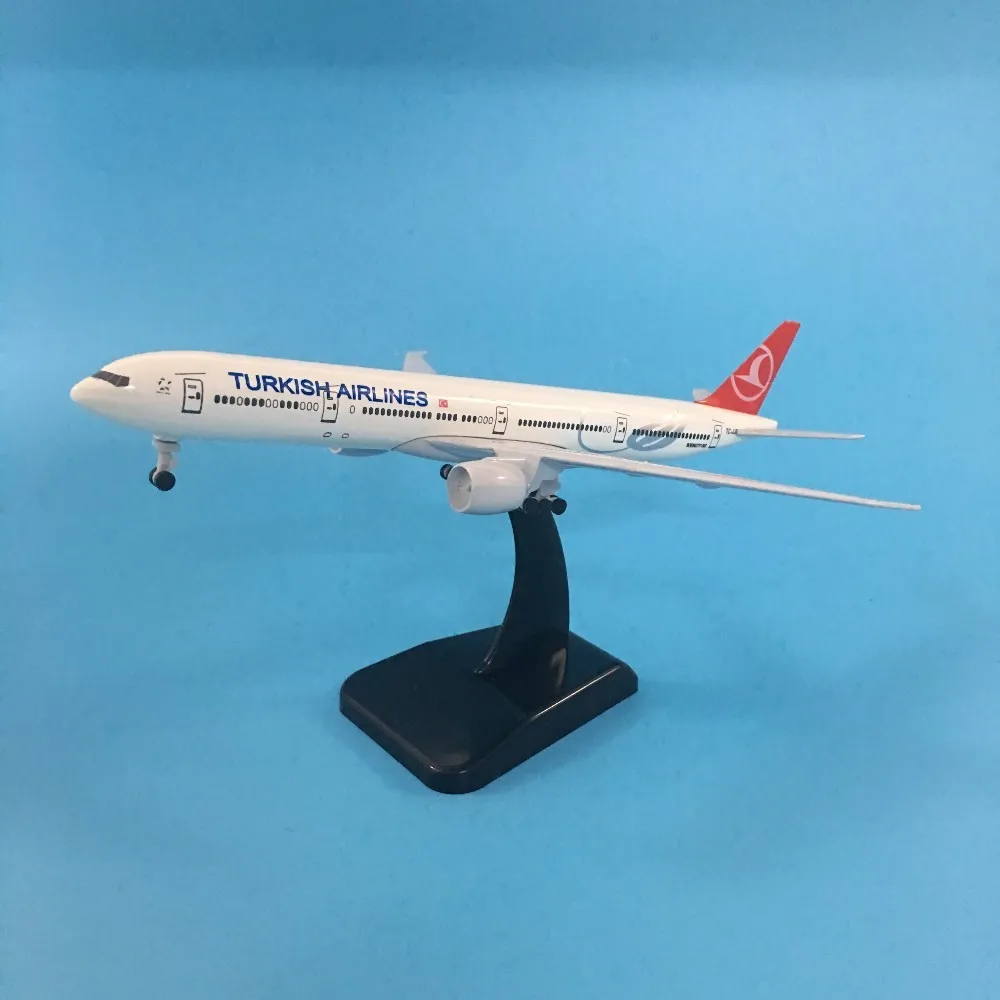 JASON TUTU Plane Model Airplane Model TURKISH Boeing B777 Aircraft Model 1:200 Diecast Metal 20cm Turkey Airplanes Plane Toy