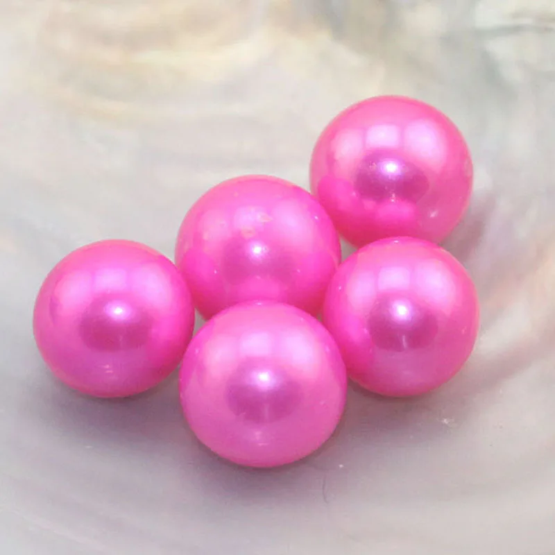 DIY Pearl Jewelry Material 24 Colors New Arrivals 20pcs Pink loose Pearls 6-7mm Round Akoya Loose Dyed Pearls Beads BestABH630