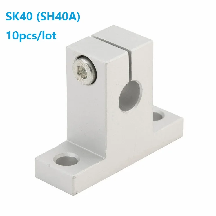 

10pcs/lot SK40 40mm shaft Linear guide rail shaft support bearing end bearings CNC router 3D printer parts SH40A