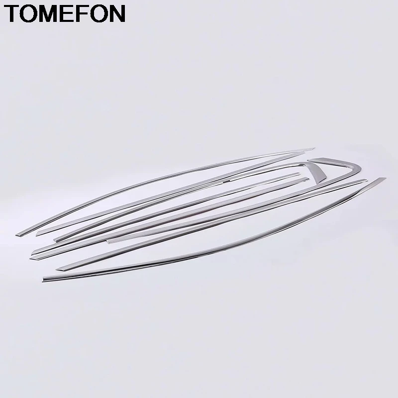 TOMEFON For Ford Focus 2019 2020 Modified Window Bright Sequin Moulding Cover Trim Exterior Accessories Stainless Steel