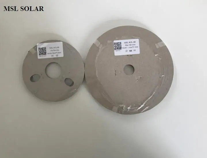 Sel Surya Terhubung Kabel Tembaga 50 Meter Kawat Tabbing + 15 Meter Kawat Busbar untuk Panel Surya DIY dan Suku Cadang Elektronik