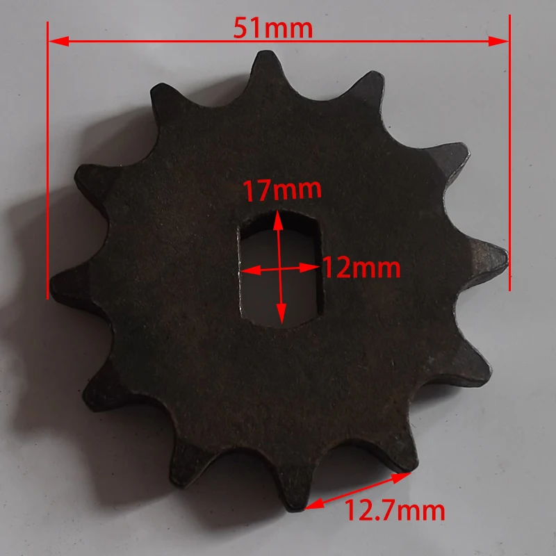 12 Tooth Sprocket Pinion Gear fit 428 Chain Unite Motor 1418ZXF 1020Z 1020ZXF Electric Scooter