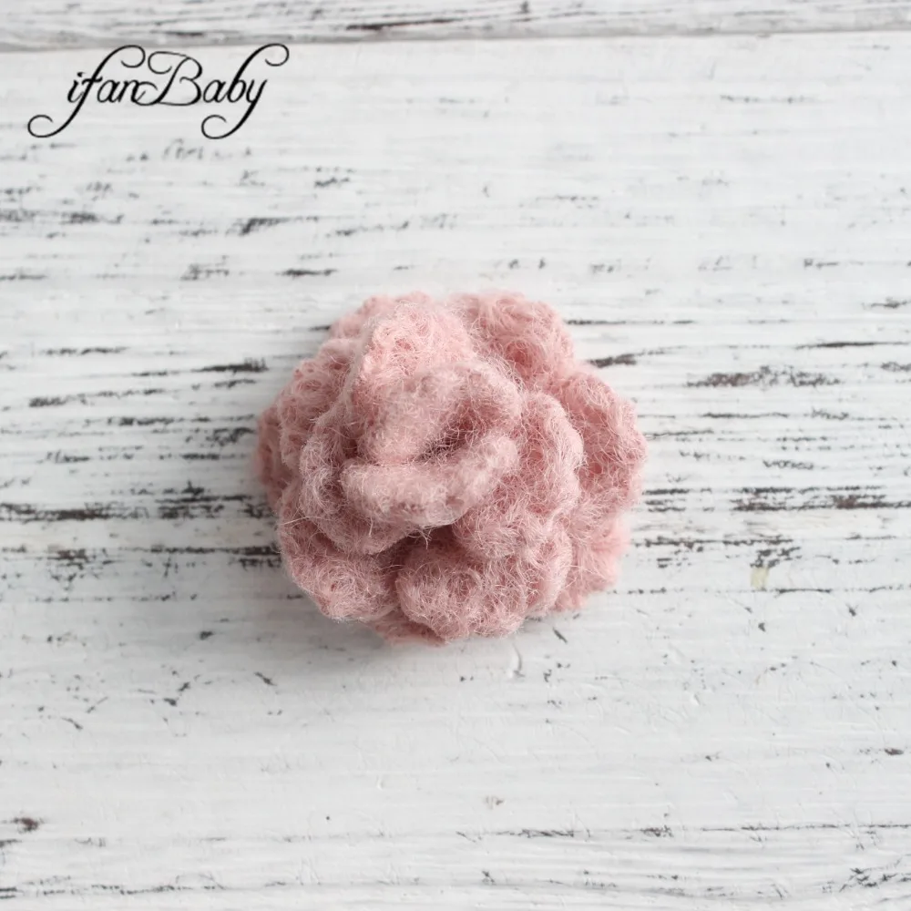 Cute wool felt flower for DIY hair accessories Craft flowers flat back hair flower