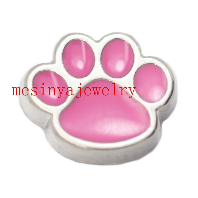 10pcs dog paw  floating charms for glass locket   Min amount $15 per order mixed items, FC-330