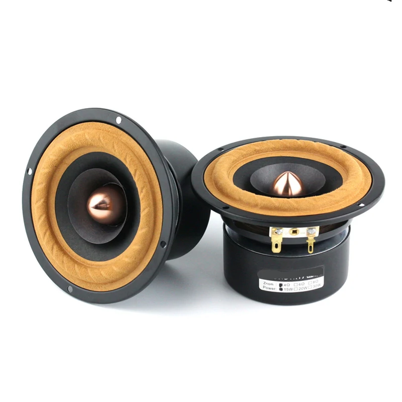 Sounderlink 2 قطعة/الوحدة نهاية علوية 4 ''كامل المدى مكبر الصوت وحدة مجموعات الألومنيوم رصاصة 2 طبقة ورقة مخروط DIY المسرح المنزلي