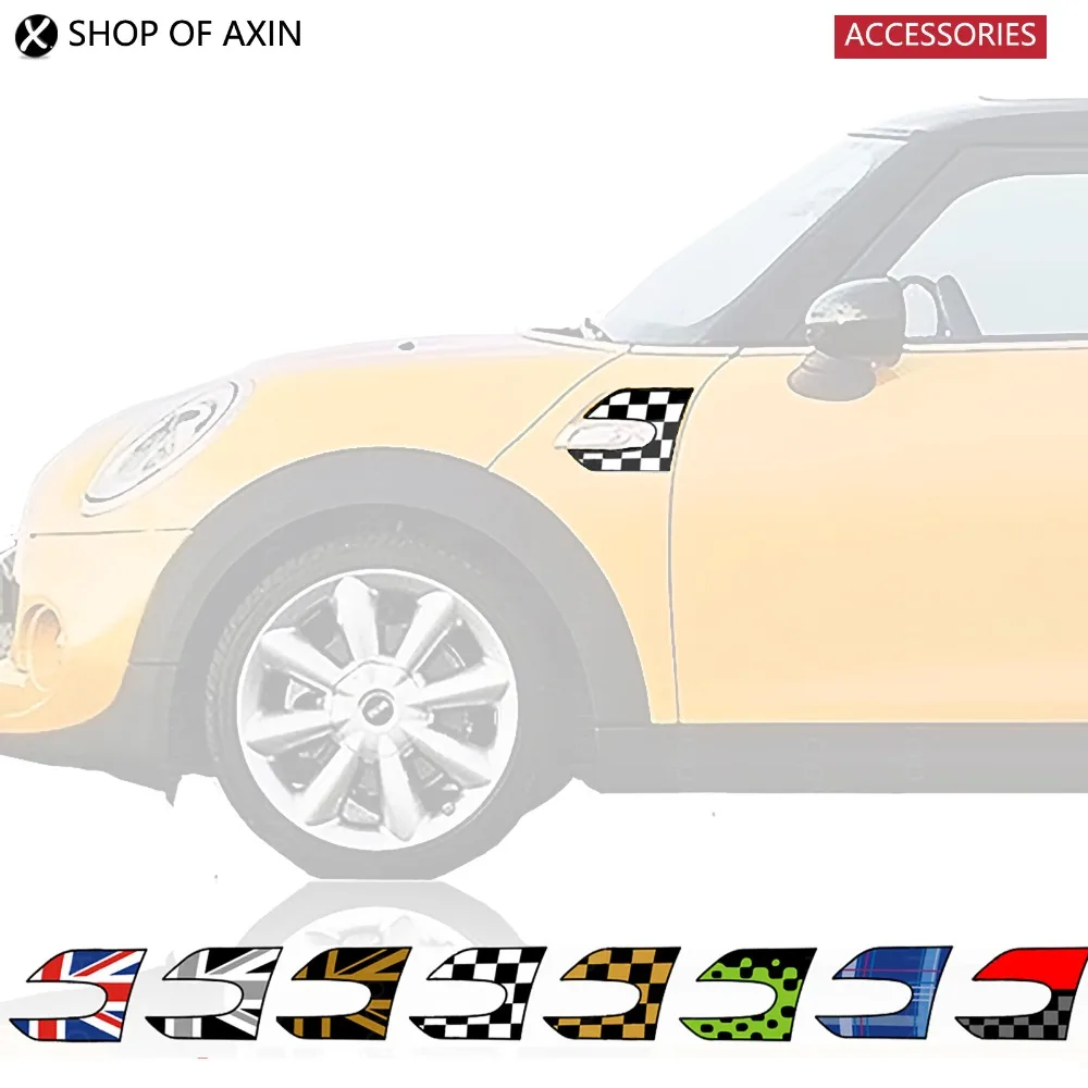 MINI Classic Fender Graphics Sticker Side Scuttles Trim Lamp Decoal 2PCS For Mini Cooper hardtop F56 F55