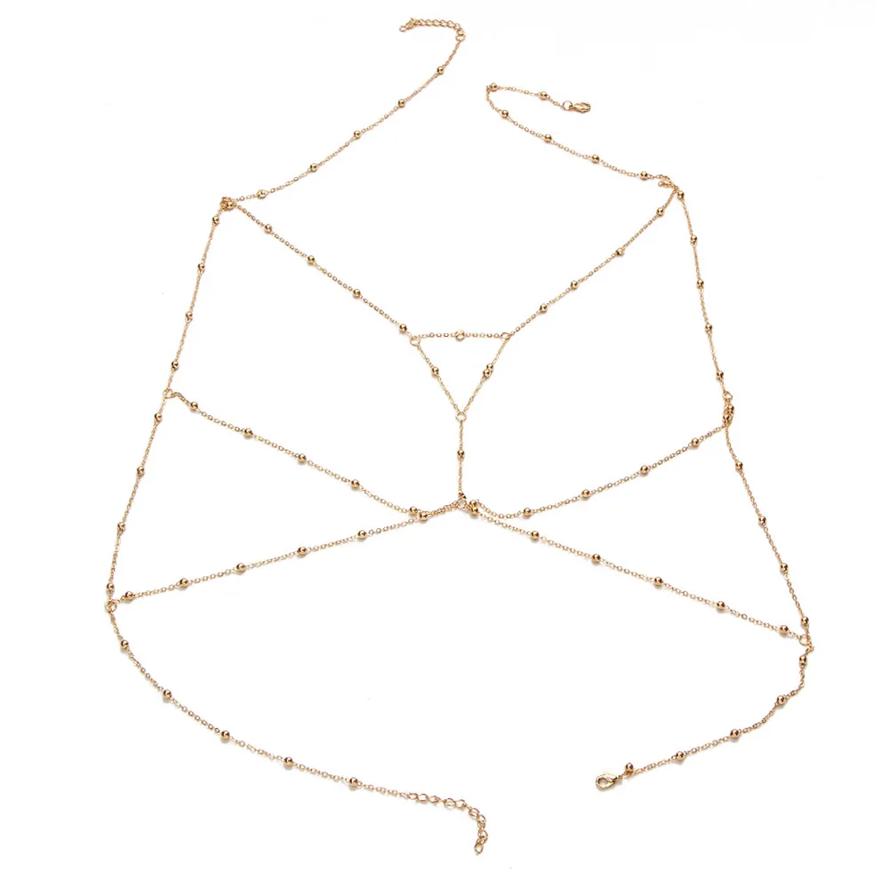 DIEZI Vintage Boho Summmer Gold Silver color Body Chain Jewelry women Multilayer Sexy Beach Bikini Harness Chain Necklace Women image 4