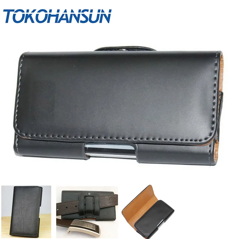 TOKOHANSUN Case For philips e570 For Lumigon T3 Phone Bag Mobile Cover Belt Clip Case Black Color PU Leather Pouch