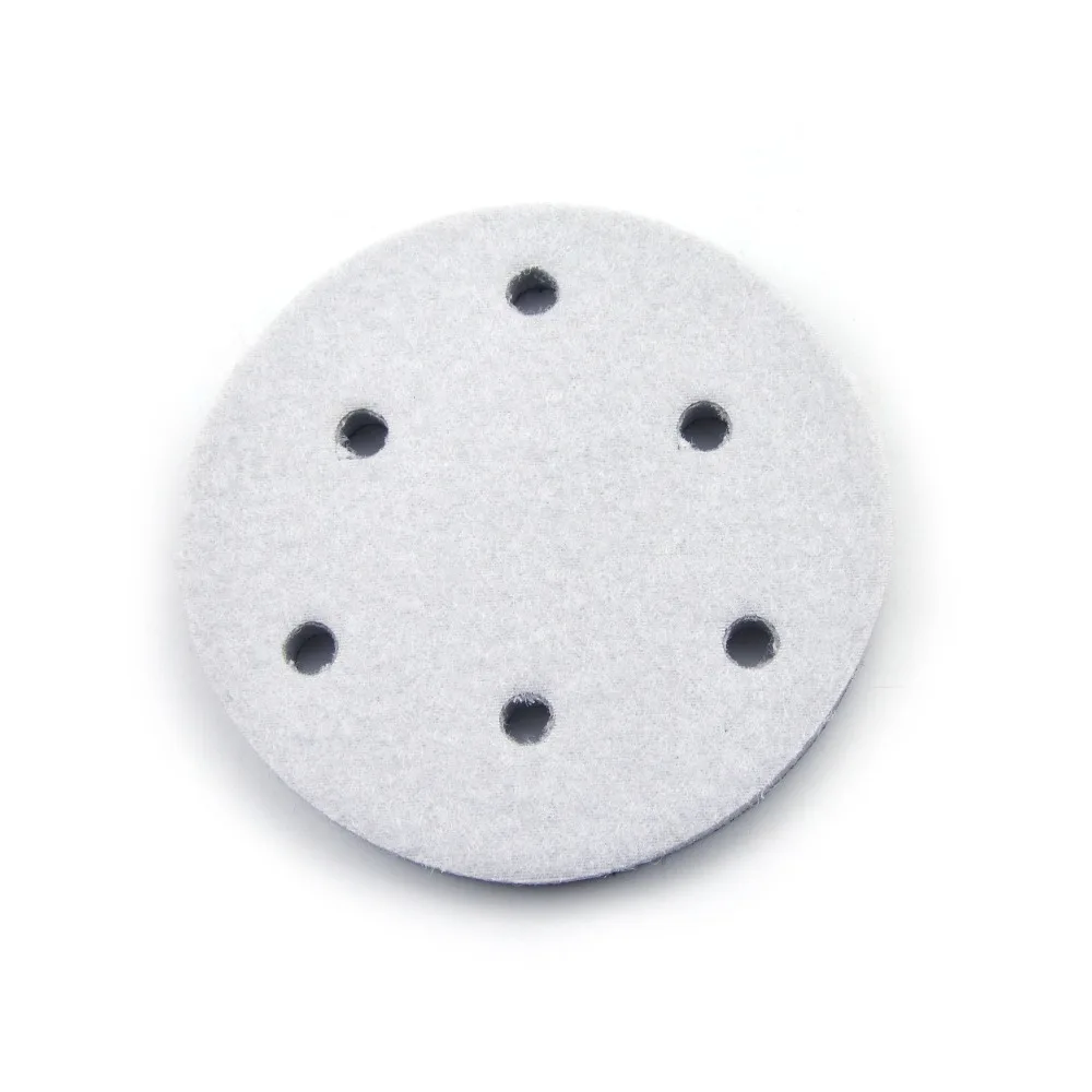 5 Inch (125mm) 6 lỗ Cao Mật Độ Cứng Xốp Bảo Vệ Bề Mặt Giao Diện Miếng Lót cho 5 "Tấm Chà Nhám, Công Suất Chơi Cát Phụ Kiện