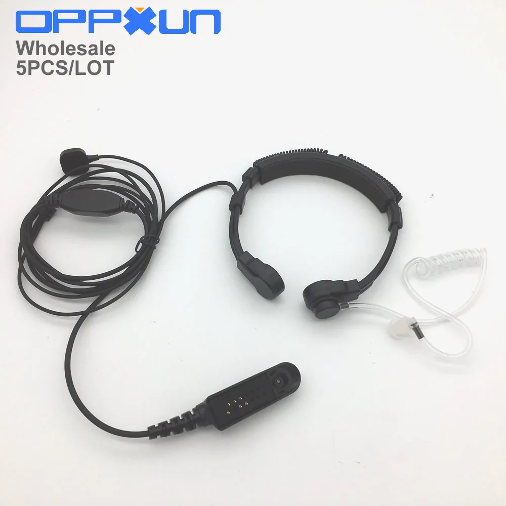 

5PCS Adjustable Throat Mic Finger PTT Earpiece For Motorola For GP328 GP338 GP340 GP380 Two Way Radio Walkie Talkie Wholesale