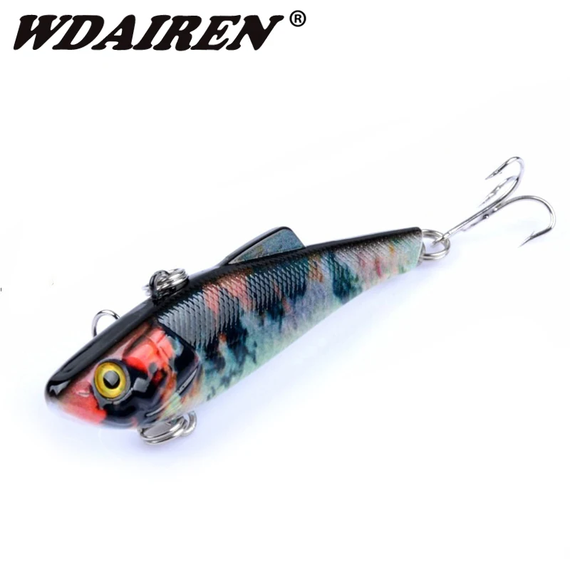 

1Pcs Sinking Fishing Lure 70mm 6.6g Crankbaits Hard Artificial VIB Vibration Bait All Depth Winter Ice Carp Fishing Tackle