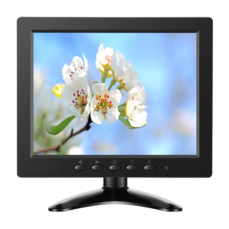 ZHIXIANDA 8 Inch Small Capacitive Touch LCD Screen Monitor With 10 Points Touch AV/BNC/VGA/HDMI/USB For Computer