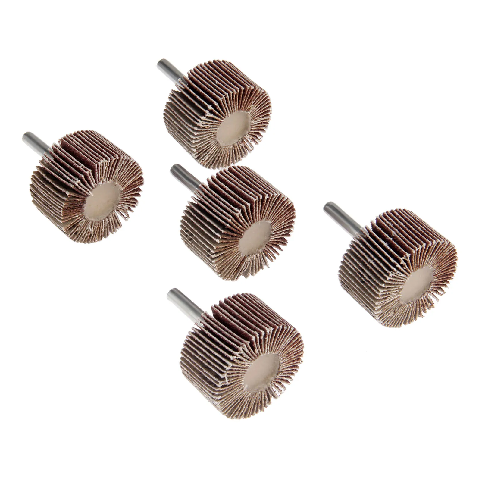 Dreld 5 pcs dremel 액세서리 로타리 공구 40mm 그라인딩 버핑 샌드페이퍼 미니 드릴 그릿 용 맨드릴 플랩 휠 헤드 80 #