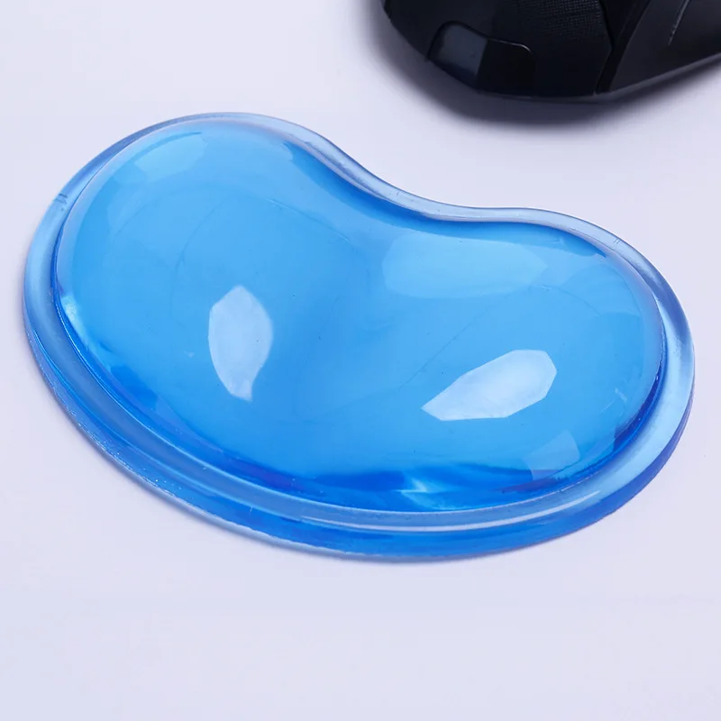 Almofada em forma de coração para mouse de computador, almofada de mão gel ondulado, silicone, almofada, moda