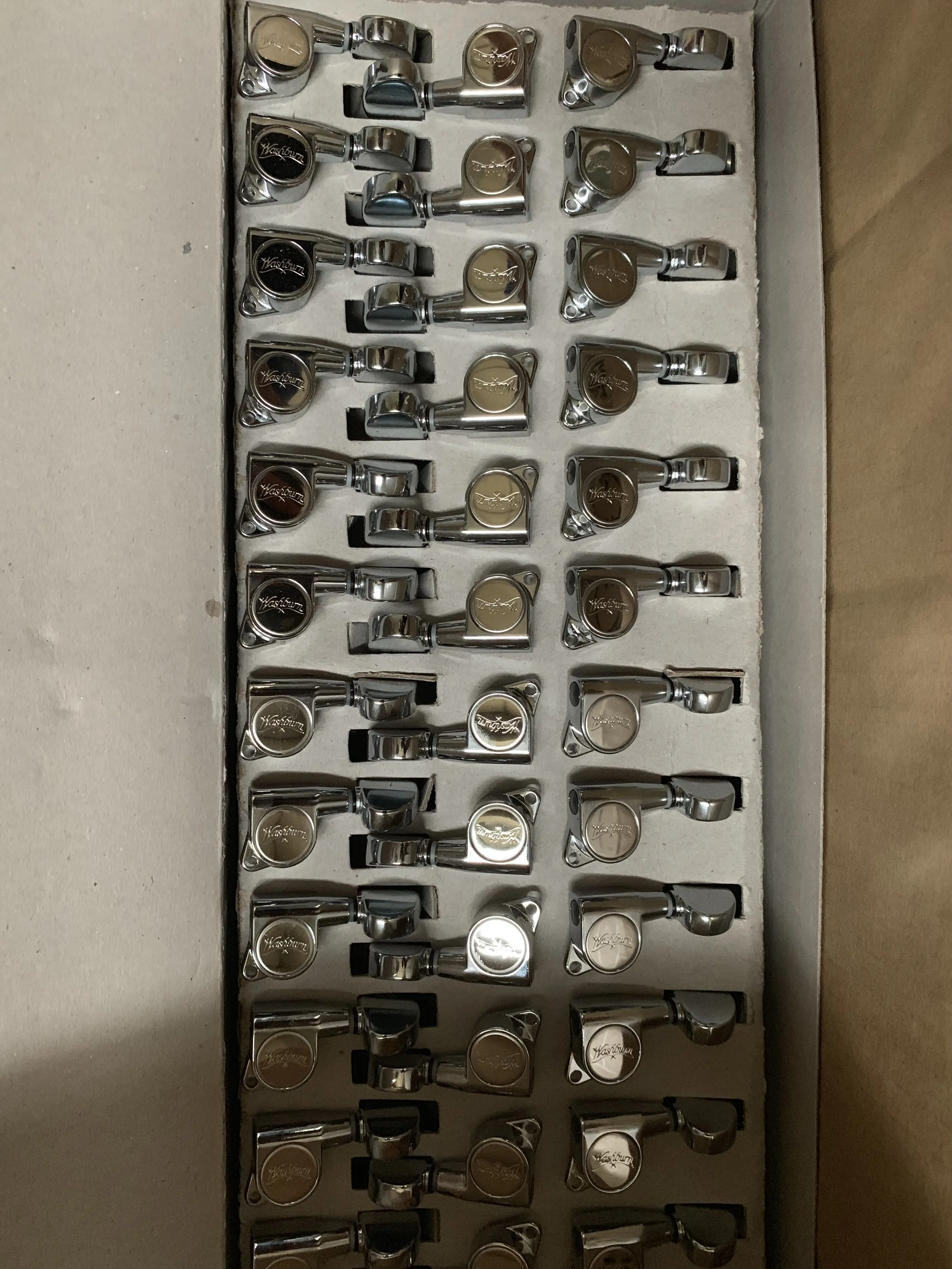 Genuine Washburn Machine head Tuners Pegs Chrome Color(3R+3L) Made in Korea