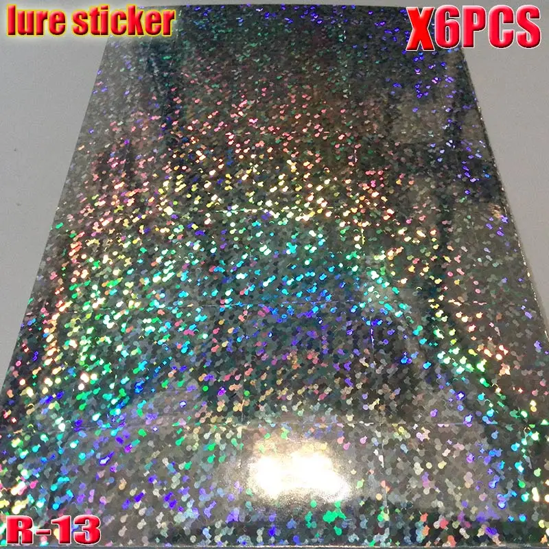 NEW fishing lure sticker fish skin, DIY jig stickers fly tying materials, big size 100mm x 150mm 6papers/lot