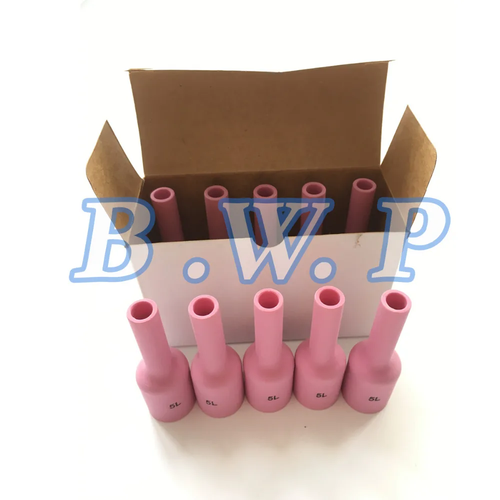 

No.5 TIG Gas Lens Ceramic Nozzle Cups 54N17L in 10Pcs Package Fit WP-17 WP-18 WP-26 DB SR PTA Series Torches