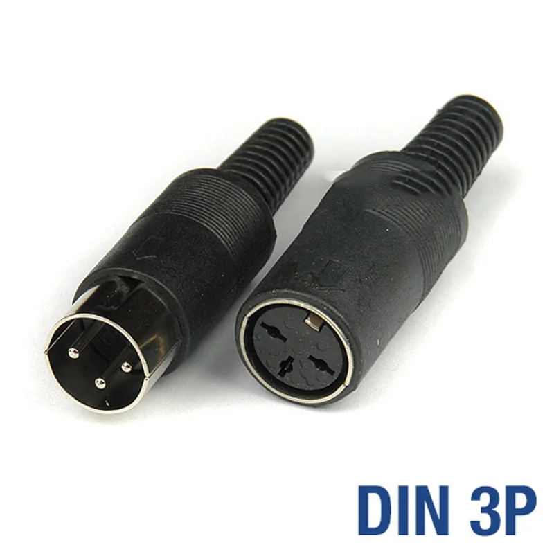 GuSuo 4PCS DIN 3P - 8P Male Female MIDI Data Audio Cable Adapter Plug 3 4 5 PIN 6 7 8 Pole DIN Solder Connector 2M+2F