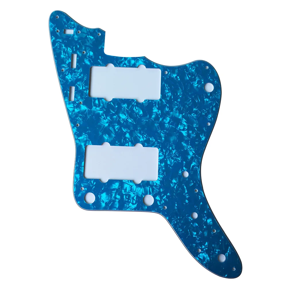 

Pleroo Custom Guitar pickgaurd Scratch Plate - For Japan Jazzmaster Guitar Pickguard, 4 Ply Blue Pearl