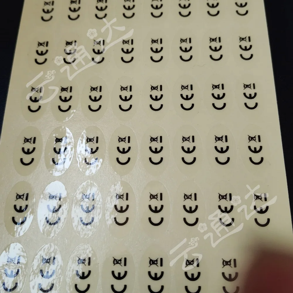 500Pcs 20X11mm Zelfklevende Ce Transparante Sticker Voor Product Identificatie Transparant Papier