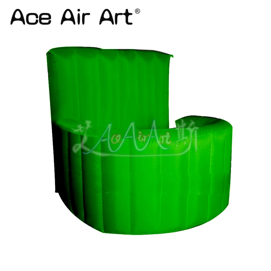 

3m L Green Inflatable Bar Stall with Sofa Shaped Booth and An Entrance for Selling Drinks or Candy Outdoors
