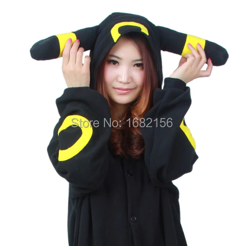 Kigurumi Adult Anime Cosplay Costume Black Umbreon Onesie Unisex Cartoon Raccoon Pajamas Party For Female Male