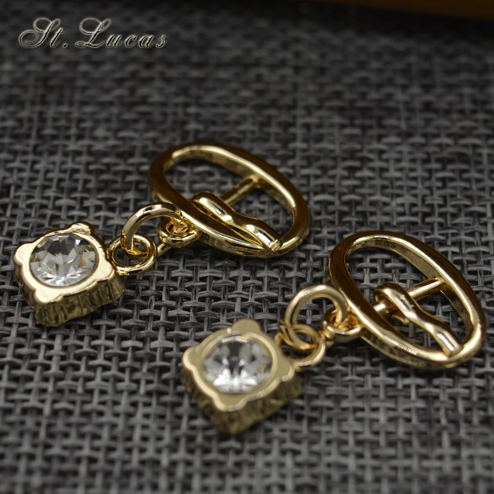 New arrived 10pcs/lot high quality fashion gold small oval alloy shoes decoration Buckles crafts DIY Accessories Sewing