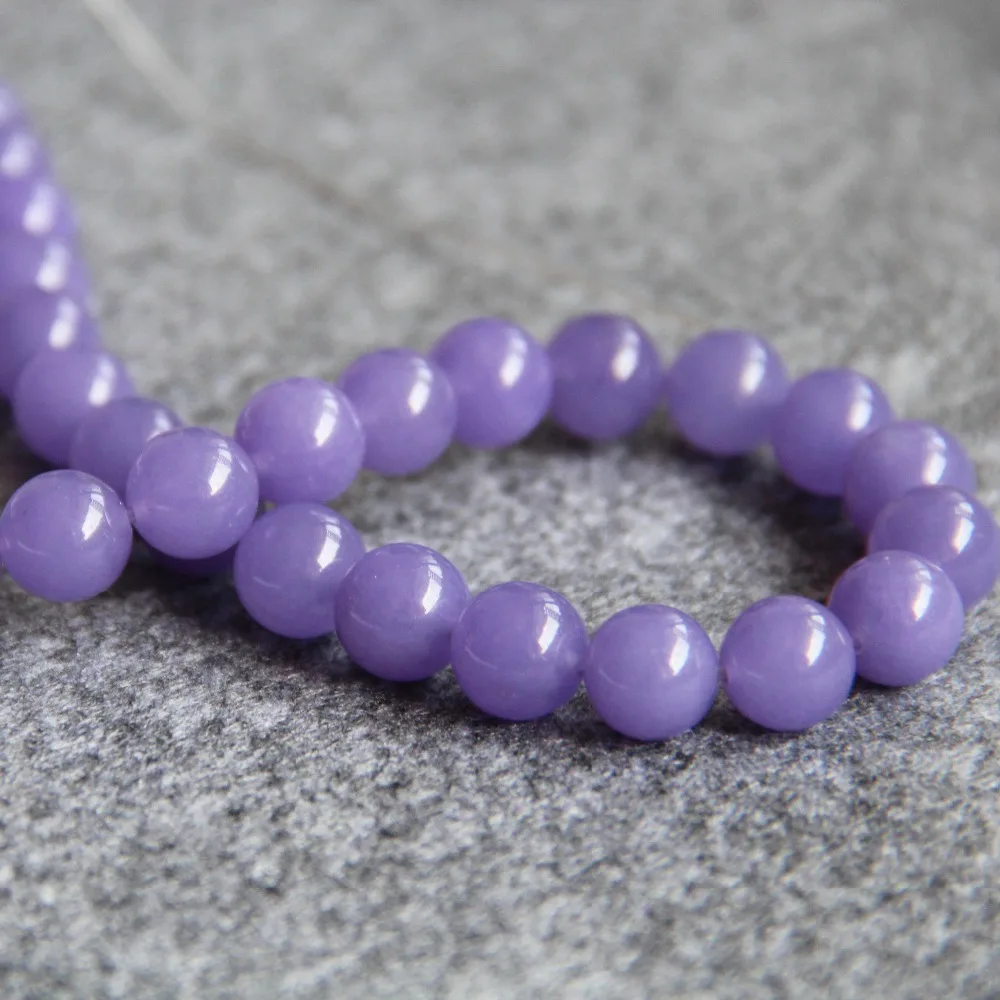 DIY Hot New Necklace&Bracelet 10mm Natural Purple Alexandrite Created Round Shape Beads Stone 15inch Jewelry Making wholesale