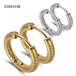 New Arrival Stainless Steel Hoop Earrings Stripes Huggie Earrings Circle Fashion Earrings for Girls Kids  Jewelry