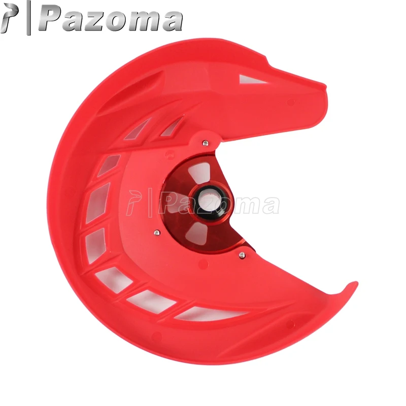 Para honda cr125r cr250r crf250r crf450r crf250x crf450x motocicleta vermelho disco de freio dianteiro guarda rotor enduro protetor capa 04-17