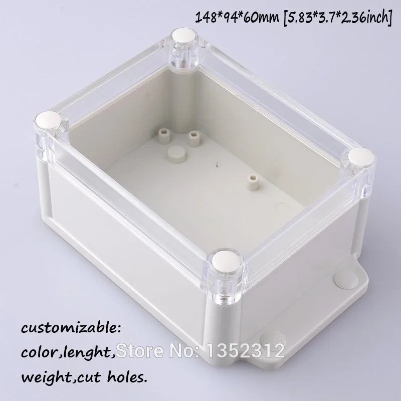 

5 pcs/lot 148*94*60mm housing DIY plastic enclosure abs IP68 waterproof case for electronic ABS wall moun junction control box