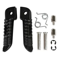 Motorcycle Front Footrest Foot Pegs For Suzuki GSXR 600 GSXR 750 GSXR 1000 2001-2022 2019 2018 2017 16 black/matte black/silver