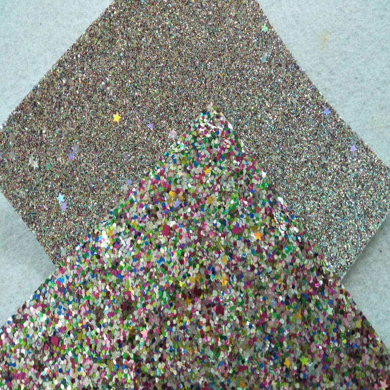 Fabulous Bling Bling Chunky Glitter 30x30cm Felt thickess 1mm MIX 2mm Needle-Punched Nonwoven Polyester Felt Home Decoration