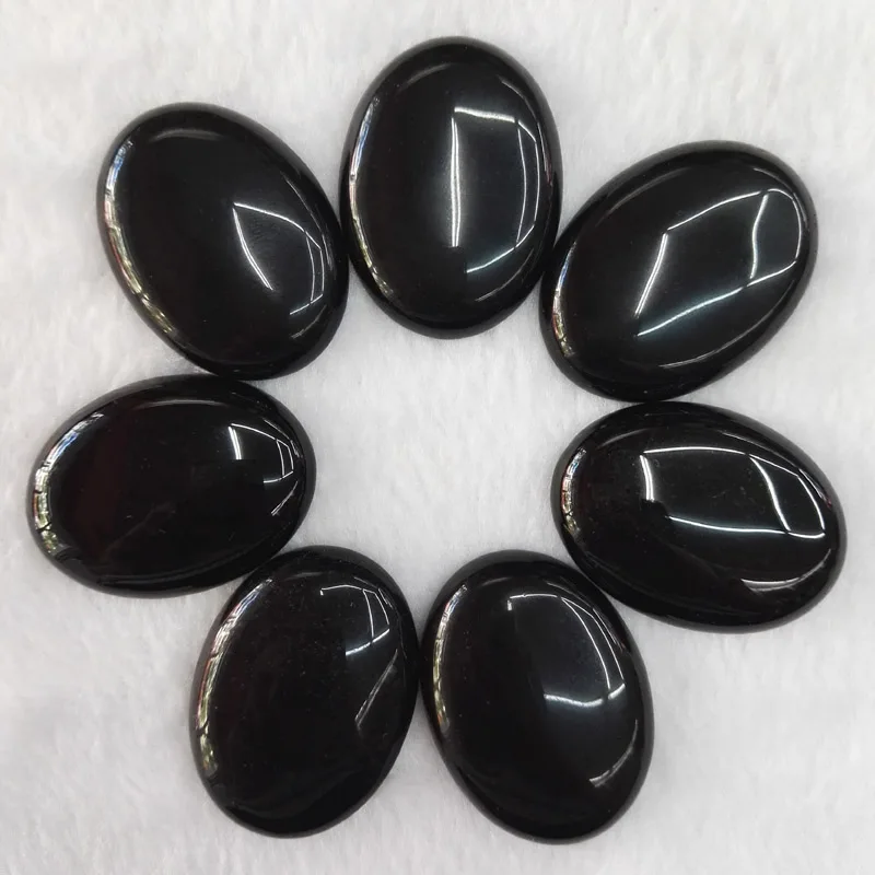 fashion black onyx Nature Stone bead 40x30MM women accessories Beads for jewelry making cab cabochon 10Pcs/lot Free shipping