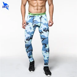 2020 Mens Elastic Compression Pants Tights Sports GYM Bodybuilding Fitness Trousers Male Brand Camouflage Jogger Skinny Leggings