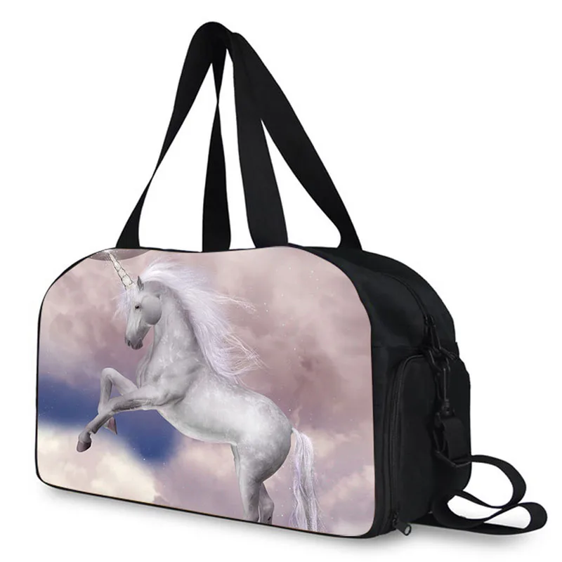 dance bag travel bag organizer bags large weekend women dance bag carrying bolsos grandes bolsa de viagem feminina unicorn print