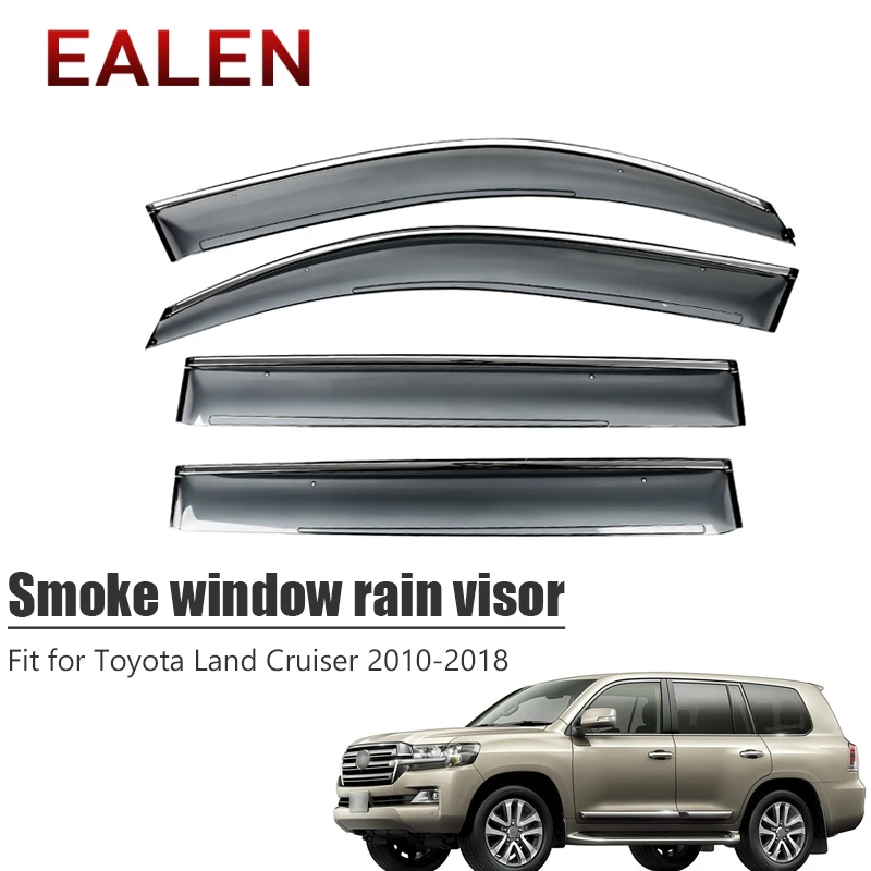 

EALEN For Toyota Land Cruiser 2010-2018 Styling ABS Vent Deflectors Guard Car Accessories 4Pcs/1Set Smoke Window Rain Visor