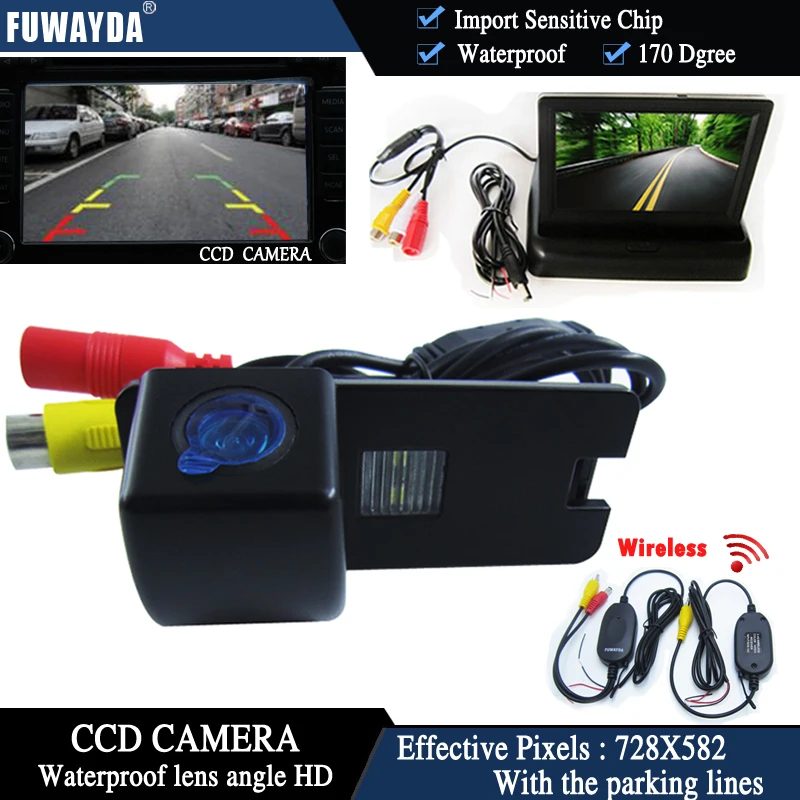 FUWAYDA Wireless Color Car Chip RearView Camera for Holden Commodore Holden/Commodore VY VZ VE1+4.3Inch foldable LCD TFT Monitor