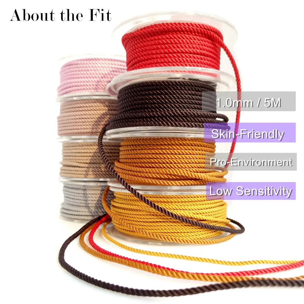 About the Fit 1mm Milan Braided Silk-Like Cords DIY Jewelry Accessories Twine Beading Threads HandCrafts Findings Woven Lace