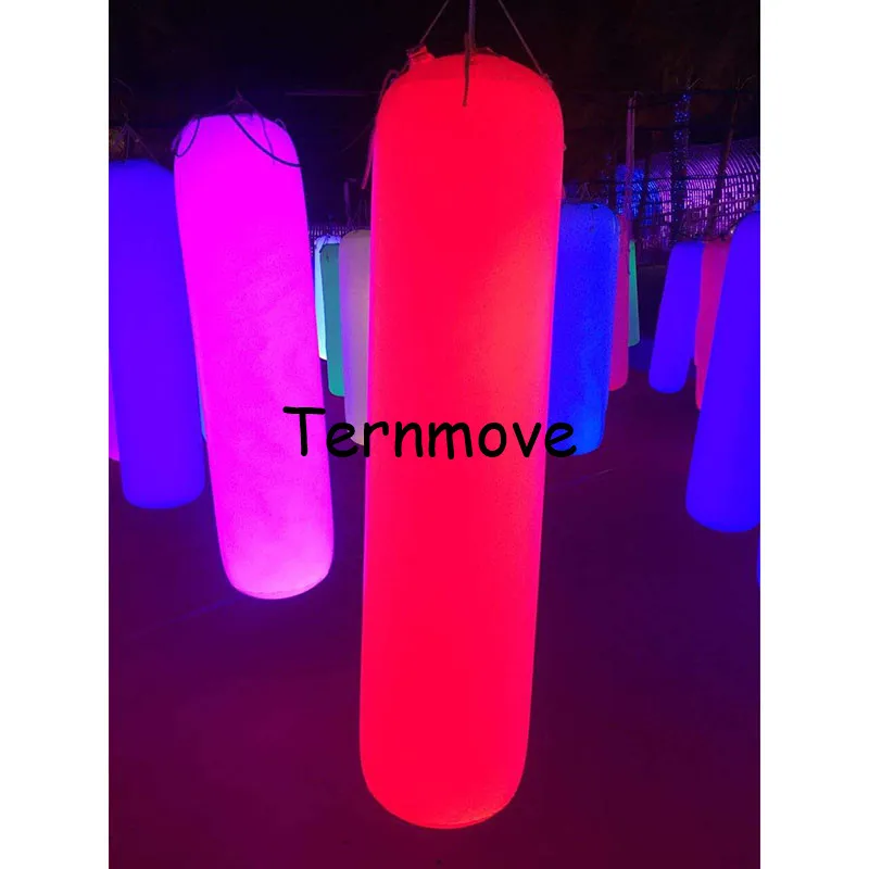 pop up tube For Advertising Interactive led Toy Inflatable lighting Pillar hanging Sandbag Shape Balloon