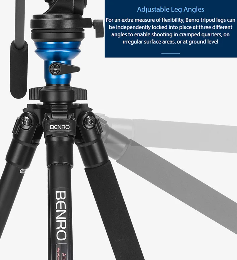 Cost-effective BENRO A1573FS2 Professional Aluminum Tripod For Video Camera 3D Fluid Head Videotape Dual-use Free Shipping ByDHL image 5