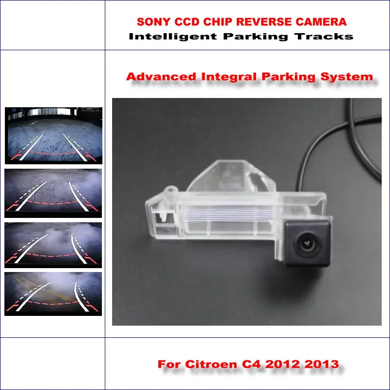 

For Citroen C4 2012 2013 Auto Rear Camera Intelligent Parking Tracks Backup Reverse Dynamic Guidance Tragectory CAM HD CCD