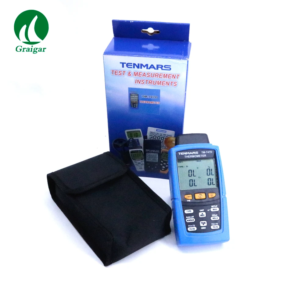 Digital TM-747D K/J/T/E/R/S/N Tipo Termômetro digital 10000 registros de temperatura