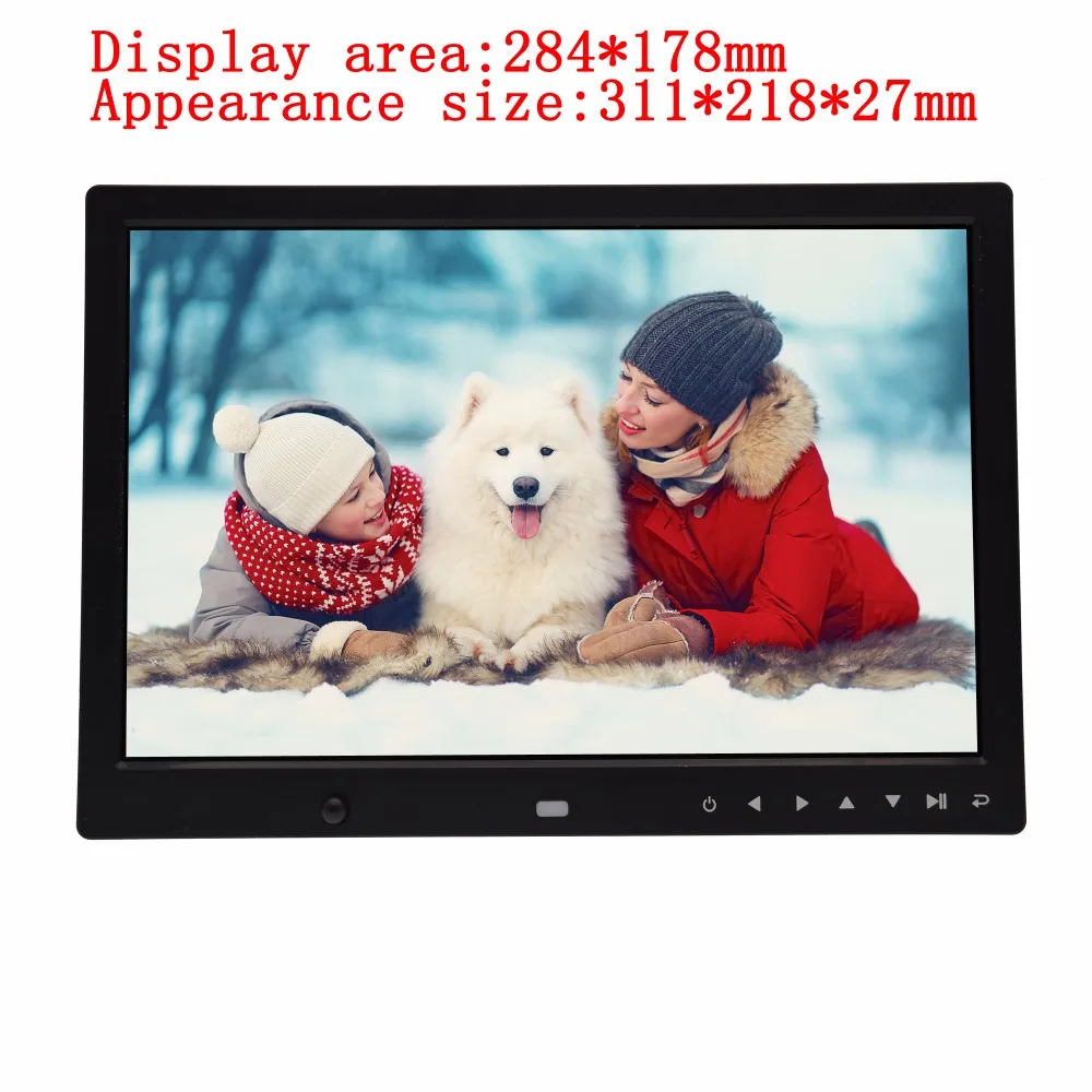 13 inch motion sensor touch buttons infront support hd loop playback video picture player digital photo frame digital album