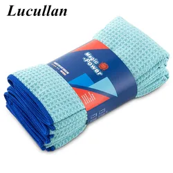 Lucullan Potere Magico Super-Assorbanza Waffle Weave Panno 30X40CM 380GSM Asciugamani In Microfibra Per Il Vetro Vernice e Interni