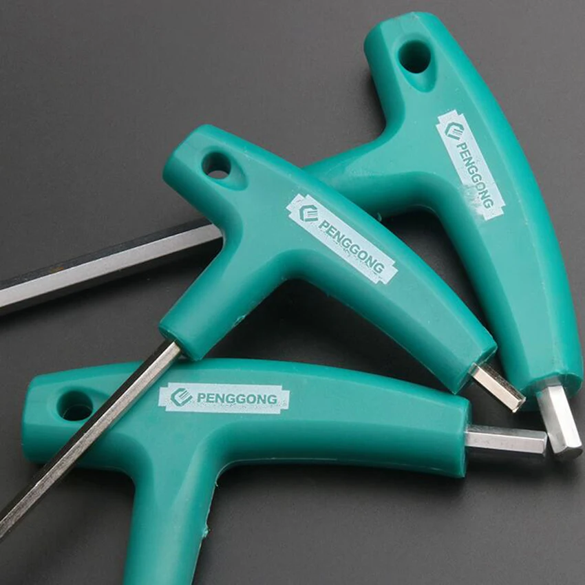 Wrench T-shaped Hexagon Screwdriver Hex Screwdrivers Set 1.5/2.5/3/4/5/6mm Socket Screw Wrench Bicycle Repair Tools